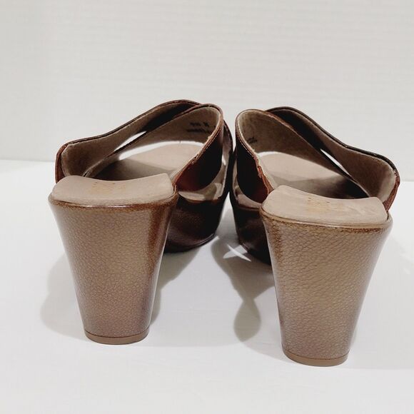 Soria criss-cross handmade cork sandal in light terracotta  Munro American Yuma Sandals Women\'s Size 9.5 M Criss Cross Brown Slip On Heels